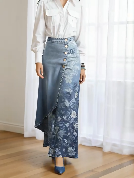 Vaquero Estampado vanguardista