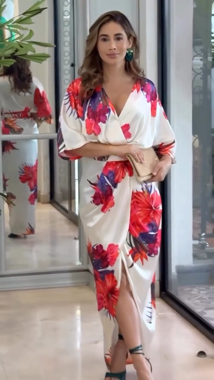 Vestido Satén Flora Imperial