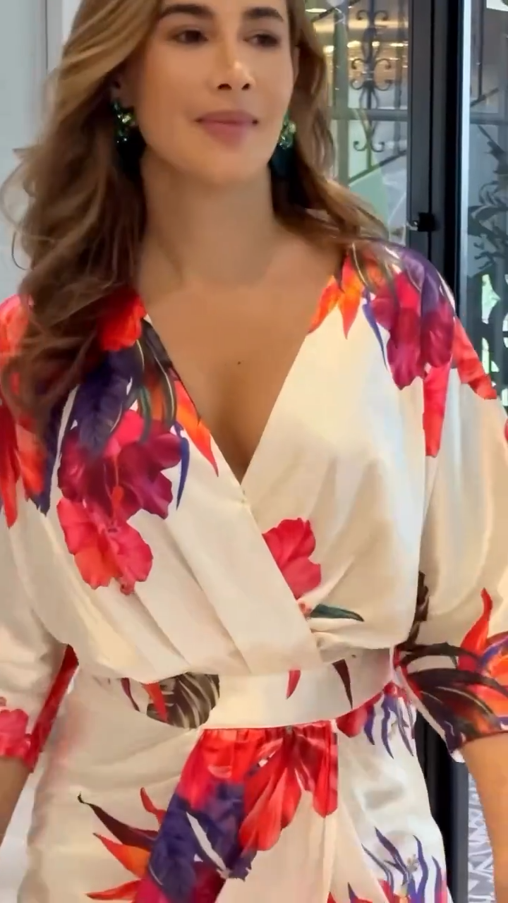 Vestido Satén Flora Imperial