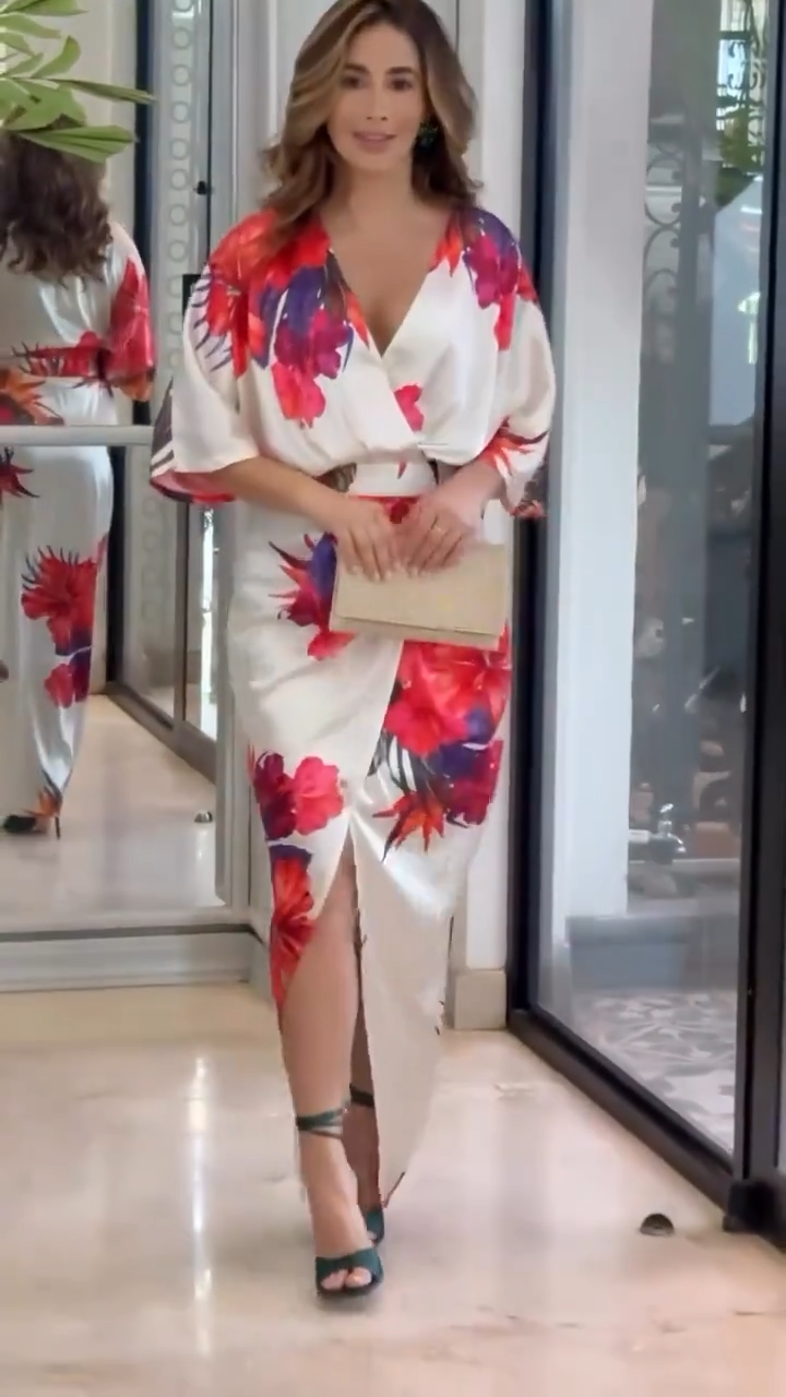 Vestido Satén Flora Imperial