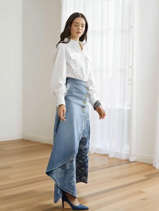 Vaquero Estampado vanguardista