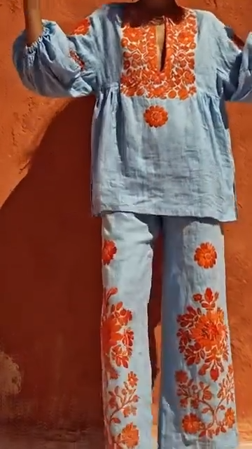 Conjunto Bohemio Bordado Leani