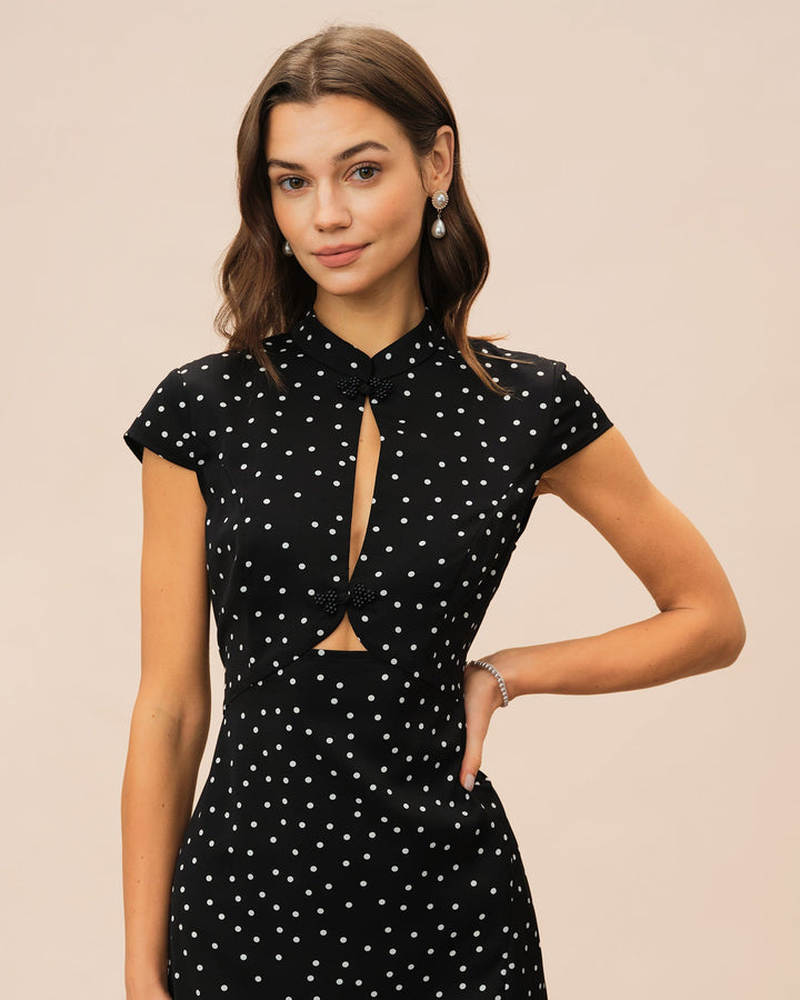 Women's Woven Polyester Midi Dress Dresses - RIHOAS
