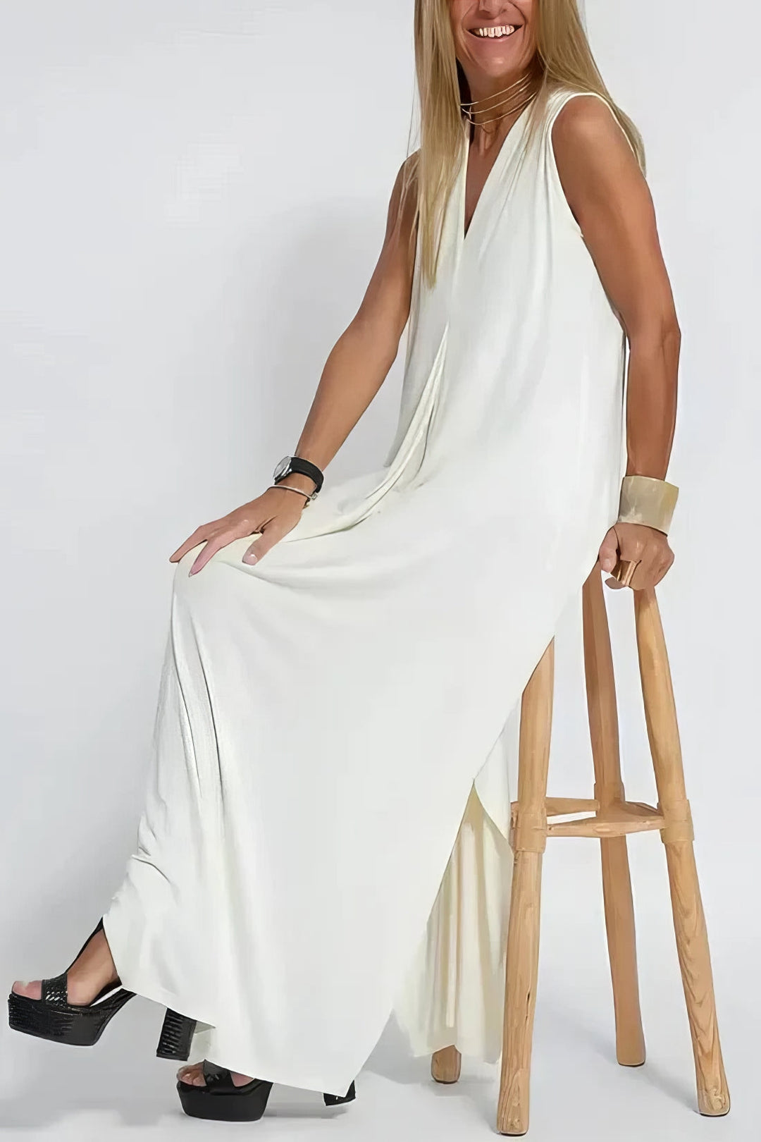 Vestido largo elegante + cárdigan a juego DE REGALO - TU ESENCIA