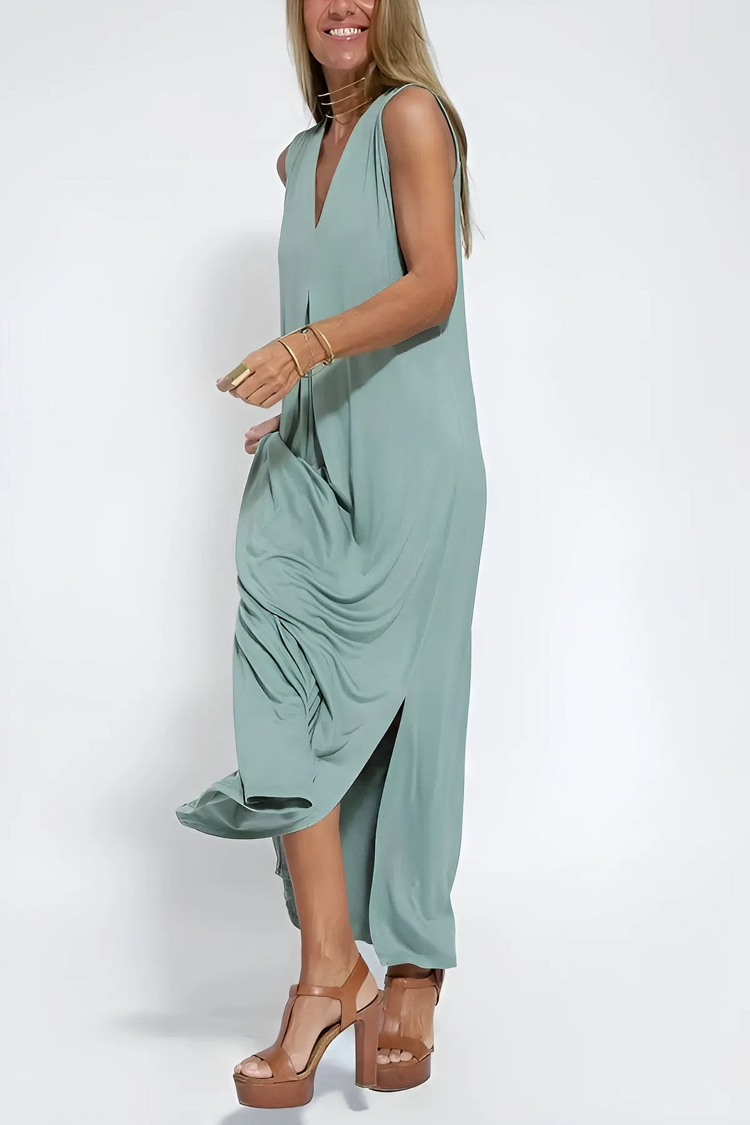 Vestido largo elegante + cárdigan a juego DE REGALO - TU ESENCIA