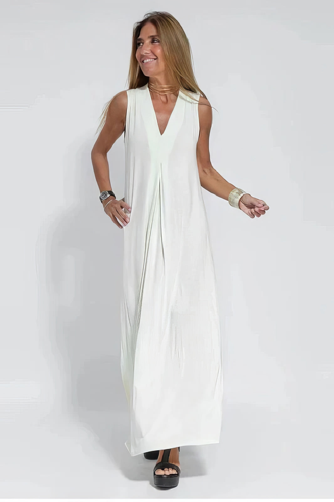 Vestido largo elegante + cárdigan a juego DE REGALO - TU ESENCIA
